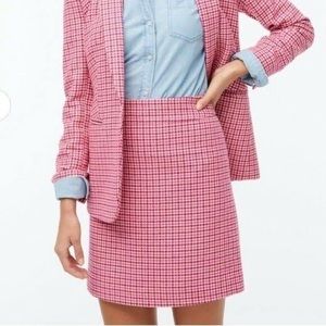 J. CREW Wool Blend Mini Skirt Houndstooth